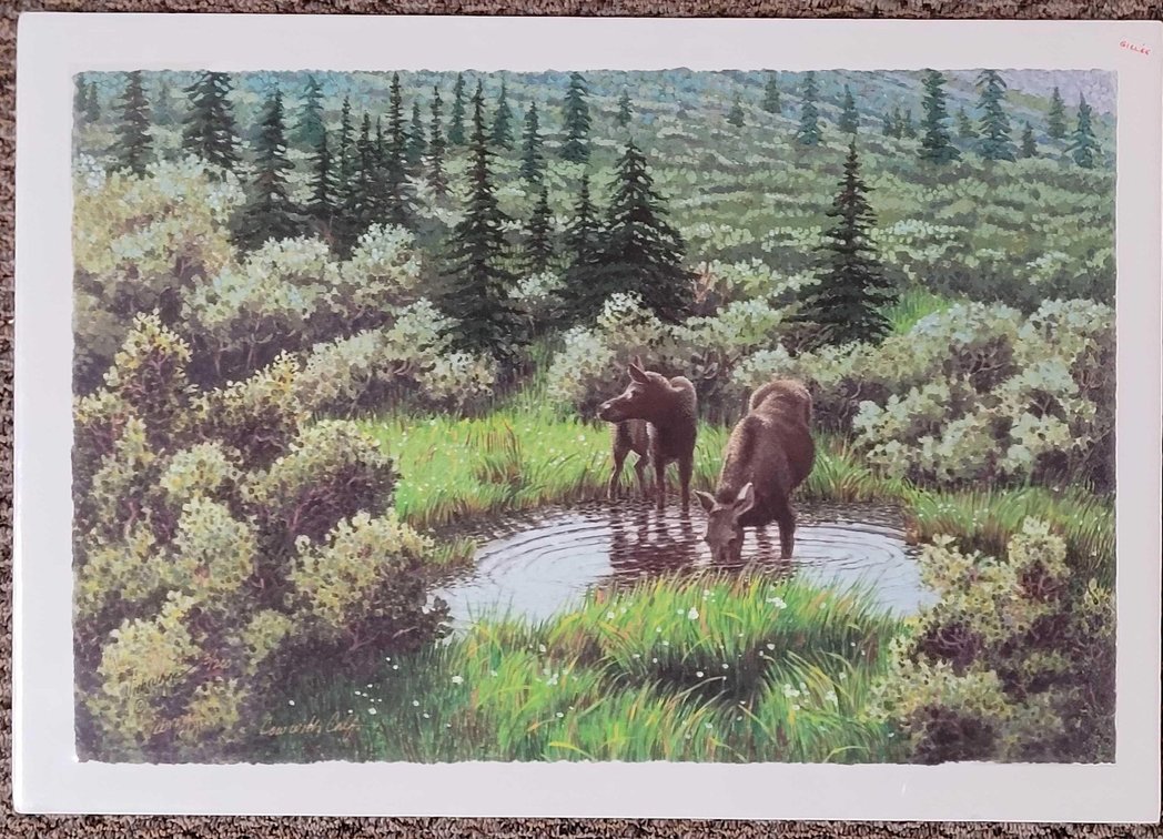 Gail Niebrugge "Cow With Calf" Numbered Giclee Print