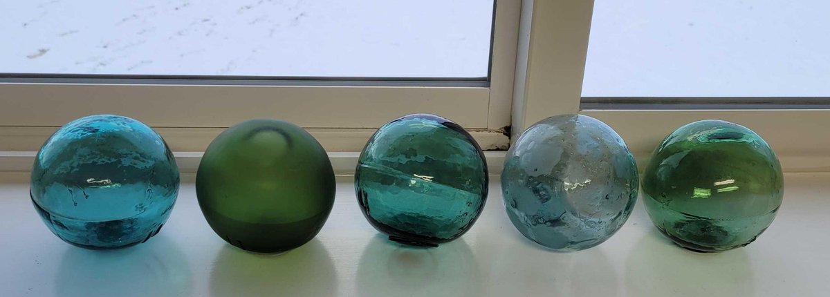 5x Glass Fishing Floats