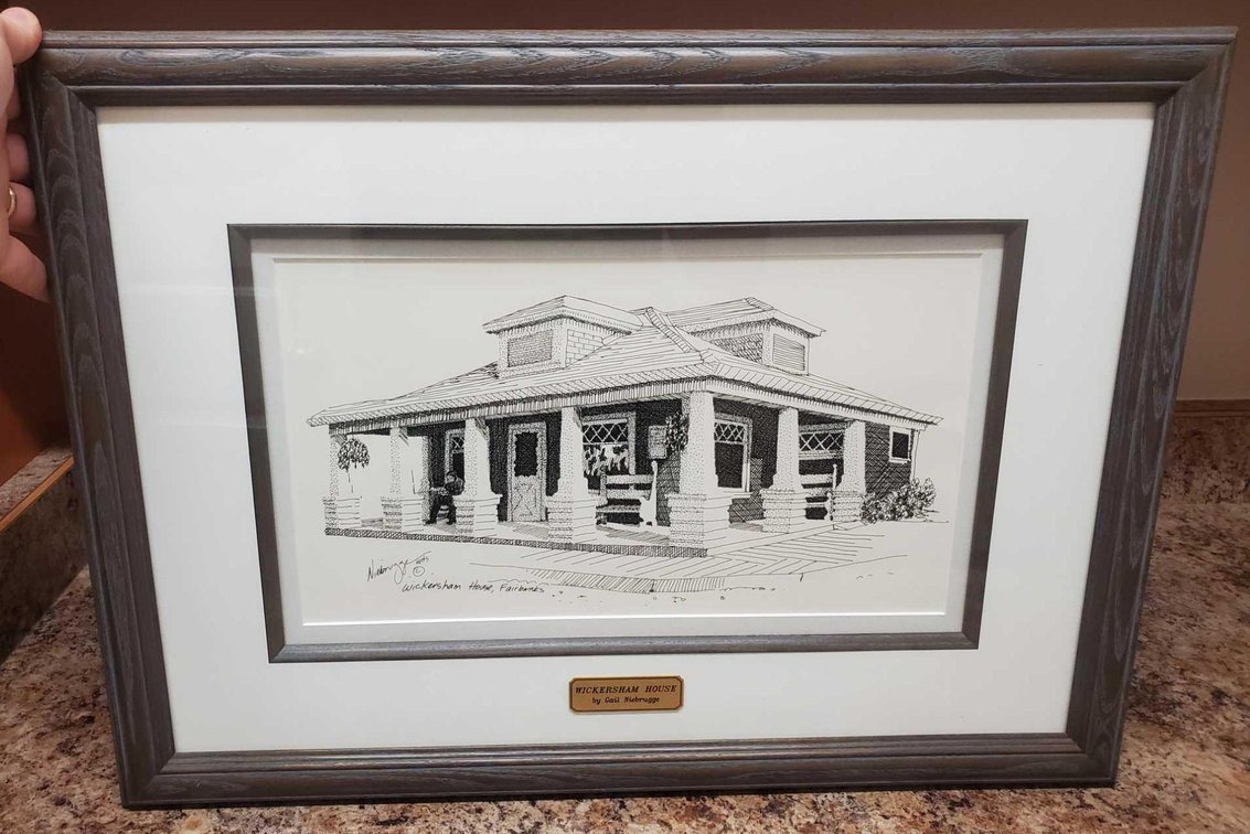 Gail Niebrugge "Wickersham House" Original Pen & Ink Drawing