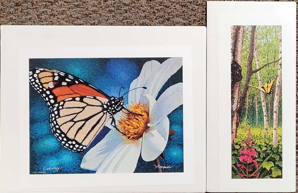 Two Gail Niebrugge Butterfly Prints 