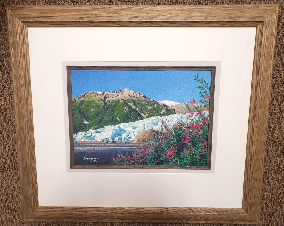 Gail Niebrugge "Fire & Ice" Original Mixed Media Painting 