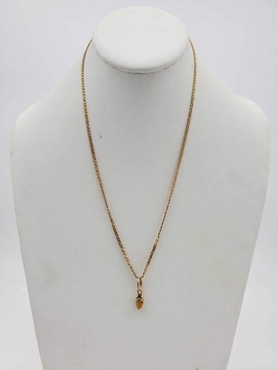 Alaskan Gold Nugget Pendant w/ 14k Chain
