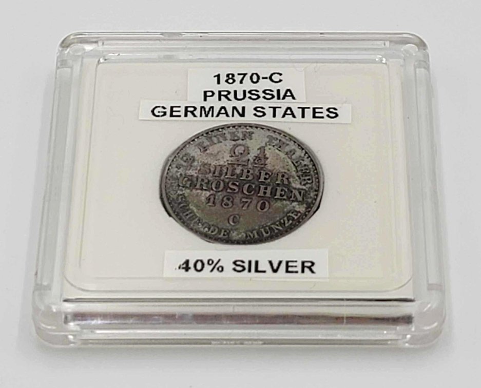 1870-C Prussia German States Silver Coin 
