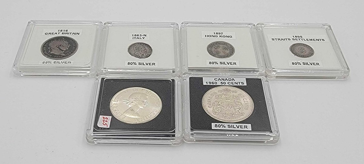 6x Silver Coins 1816-1960
