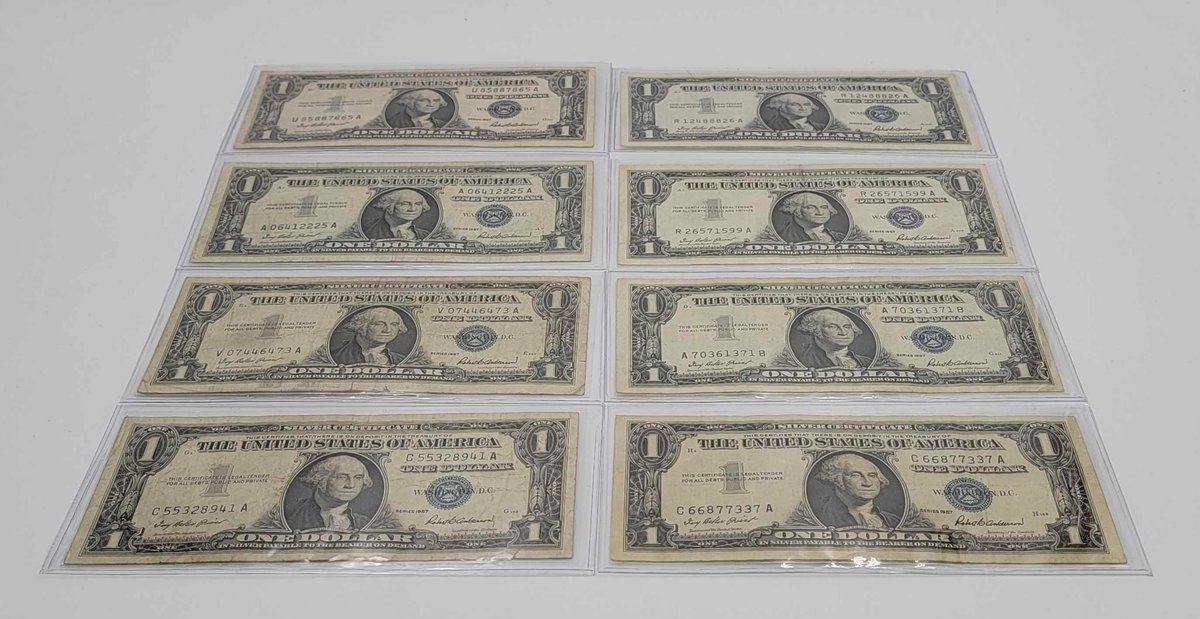 8x Series 1957 $1 Silver Certificates #1