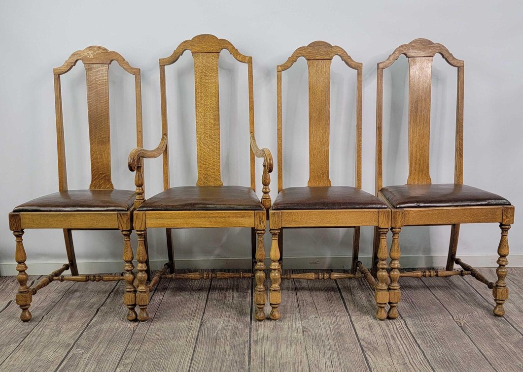 4x Vintage Wood DIning Chairs 