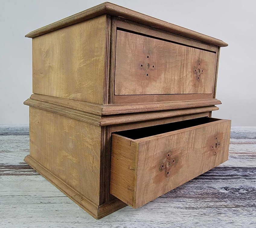 2x Wooden Single-Drawer Cabinets