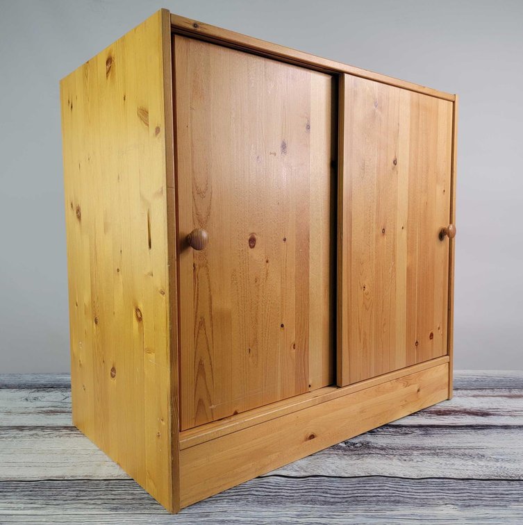 Wooden Cabinet with Sliding Doors