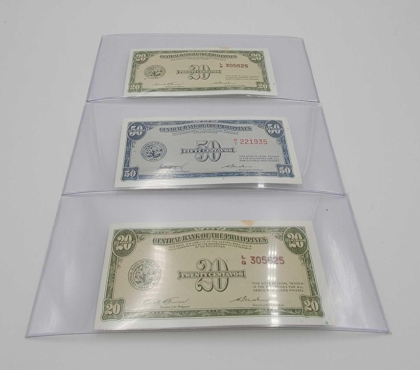 3x Philippines 20-Centavo & 50-Centavo Bank Notes