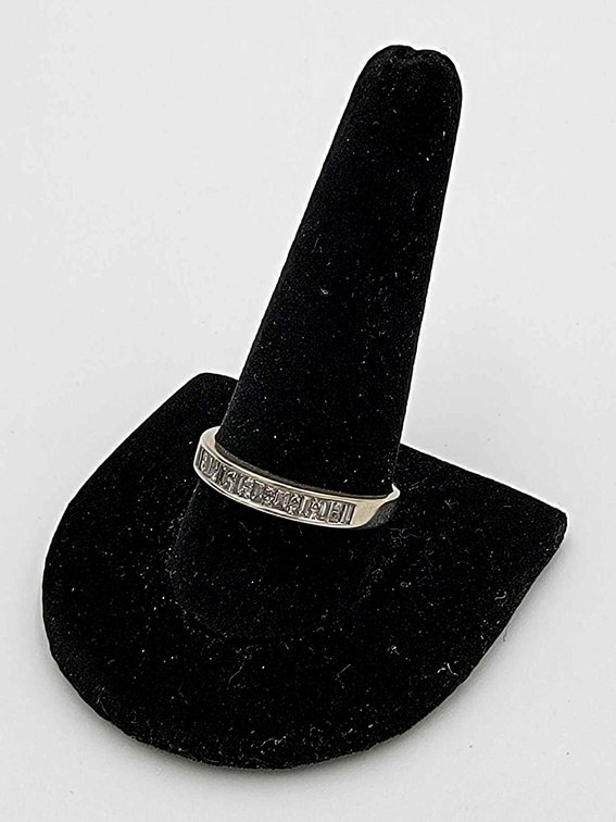 14k White Gold & Diamond Men's Band