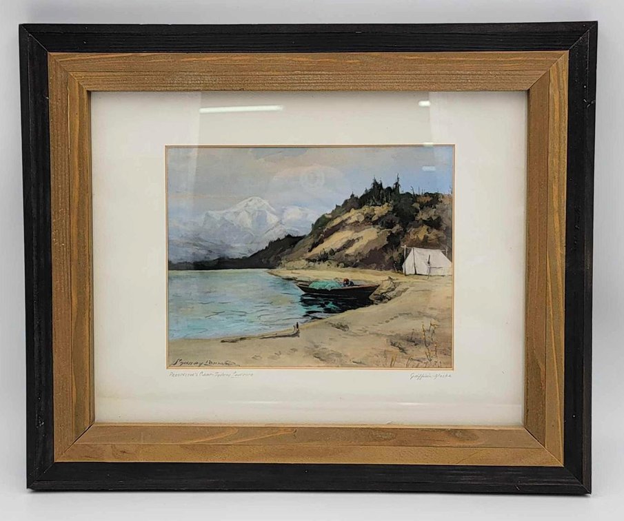 Sydney Laurence "Prospector's Camp" Hand-Colored Griffin's Print