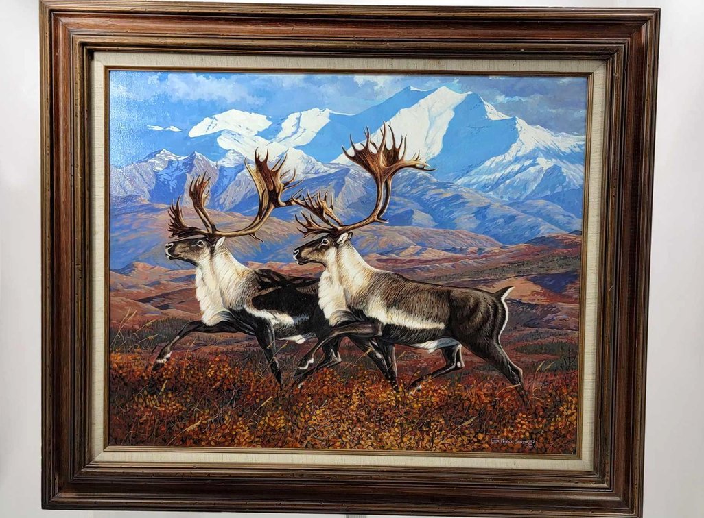 Patrick Sawyer Original Caribou Painting