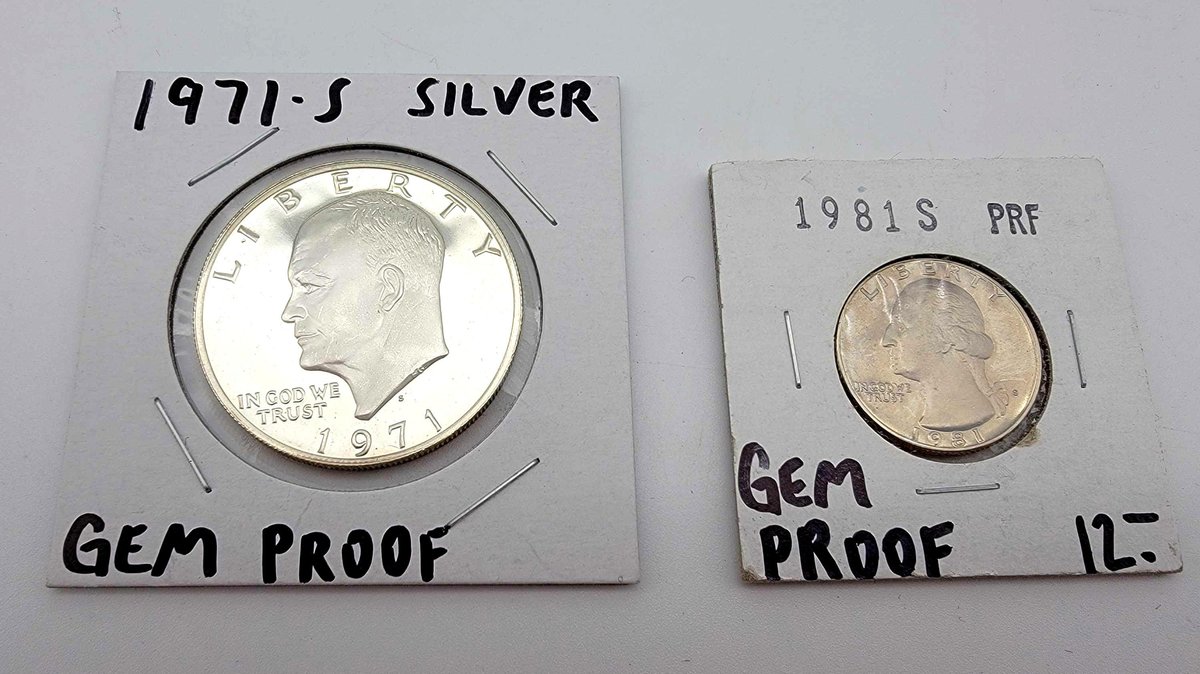 Gem Proof Eisenhower Dollar & Quarter