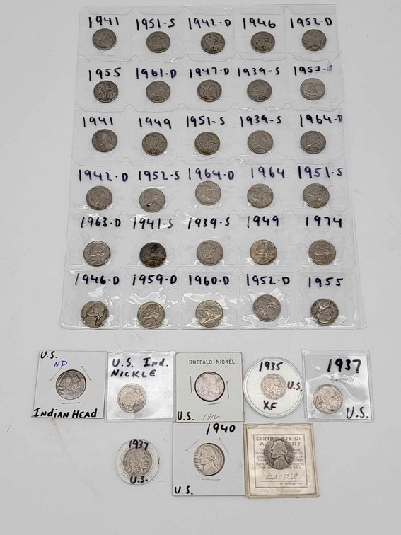 38x Buffalo & Jefferson Nickels 1918-1974