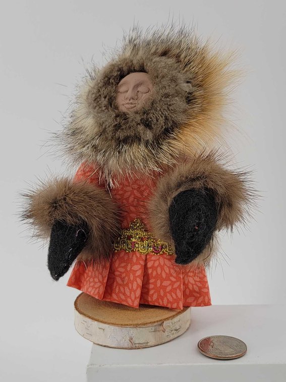 Kathy Vickers Eskimo Rabbit Fur Trimmed Doll