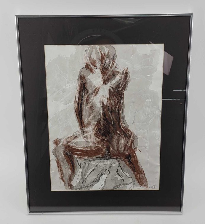 Framed Original Abstract Nude