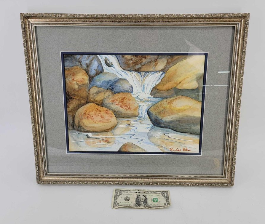 Denise Olson Original Framed Watercolor Painting 