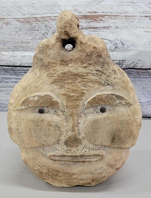 Figural Whale Vertebra Carving