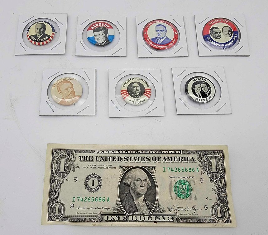 7x Presidential Campaign Buttons