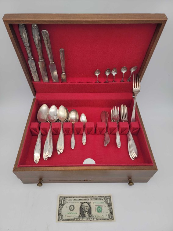 55x Silverplate Silverware Items