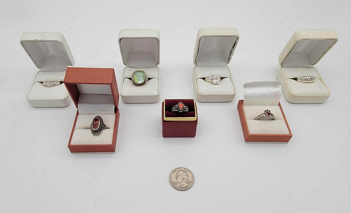 7x Silver & Silverplate Rings