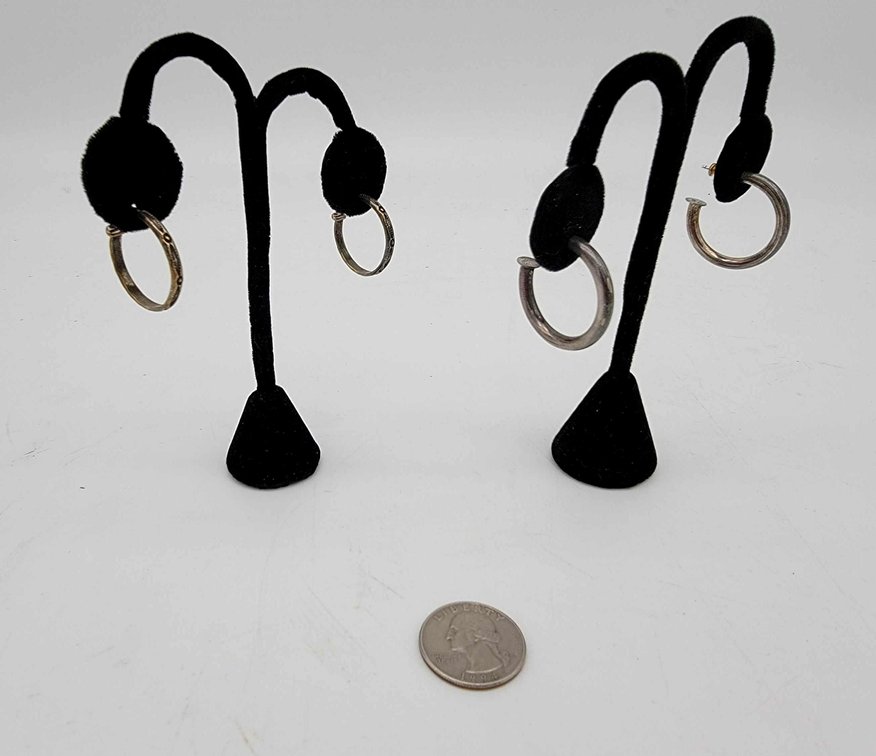 2x Sterling Silver Earring Pairs