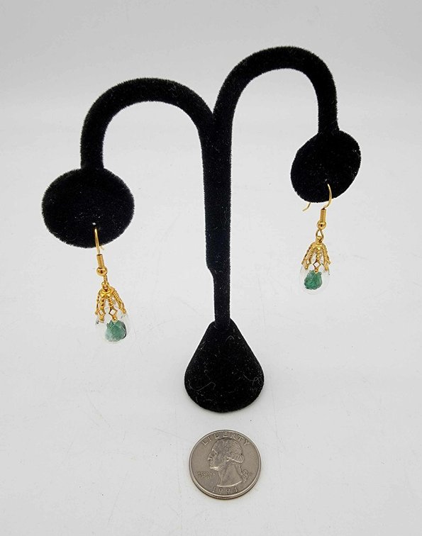 Pair of Colombian Emerald Earrings