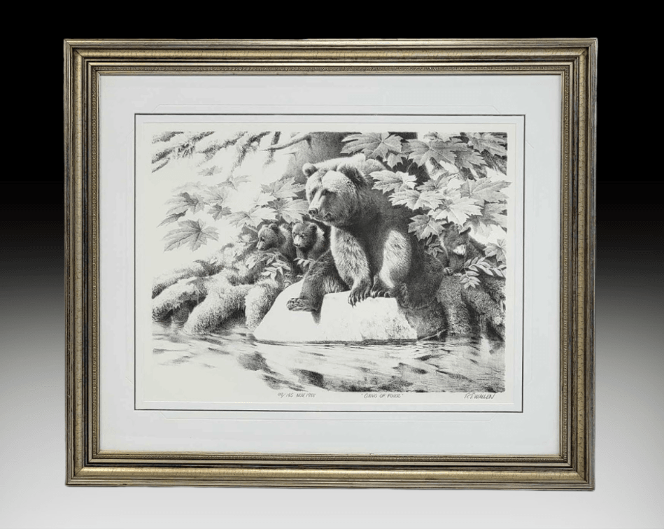 R.T. Wallen "Gang of Four" Stone Lithograph 