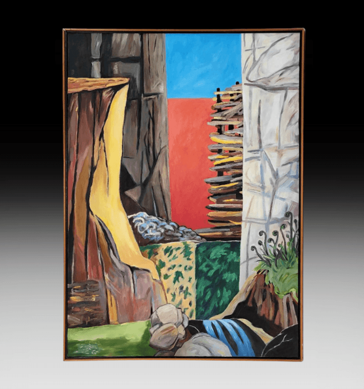Ken DeRoux "Chasm Creek Top View" Oil on Canvas