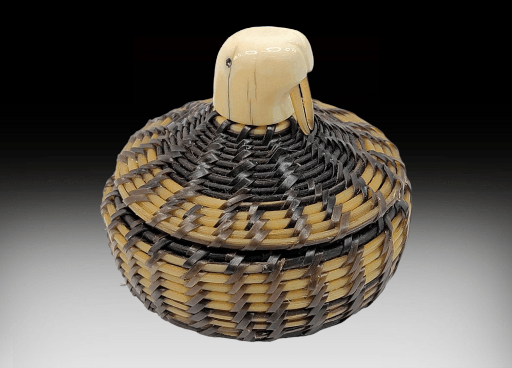 Baleen Basket w/ Walrus Head Finial