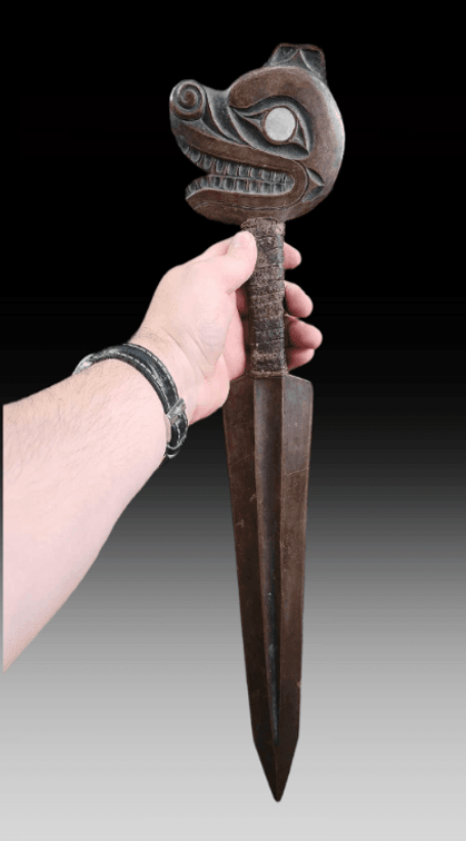 19th C. Tlingit Copper Fighting Dagger 