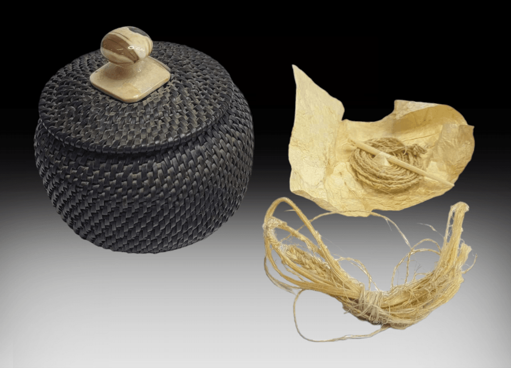 Baleen Basket w/ Sewing Needle & Sinew