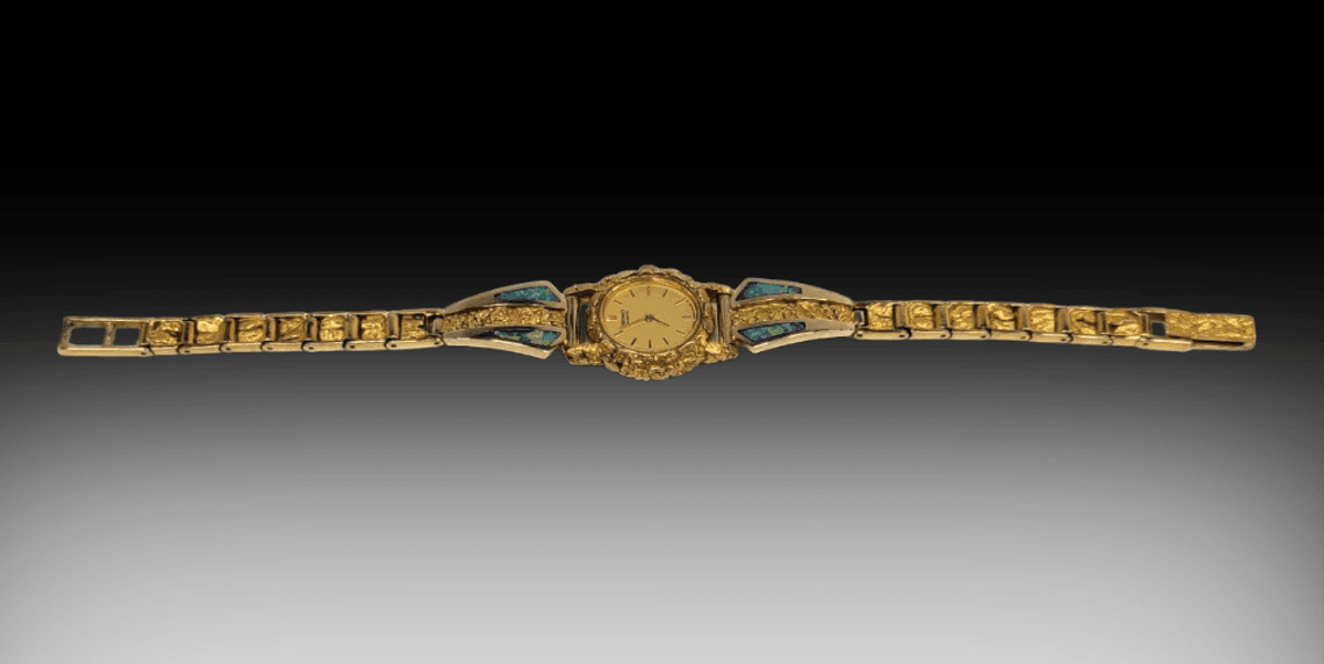 Ladies Seiko Gold Nugget & Opal Wristwatch