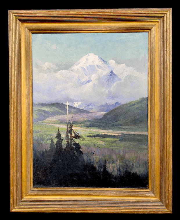 Sydney Laurence Oil Painting of Mt. McKinley c.1919