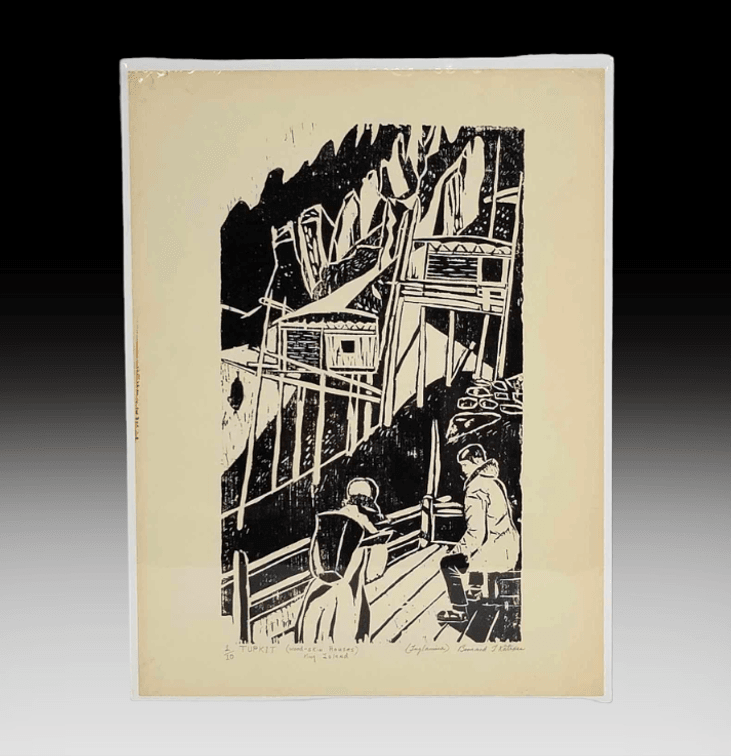 Bernard Katexac "Tupkit" Woodblock Print