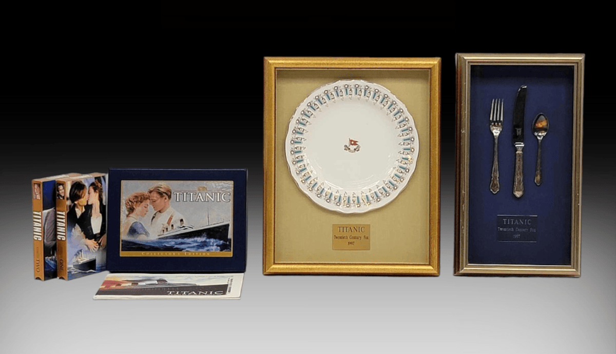 Titanic Movie Props & VHS Collector Boxed Set 