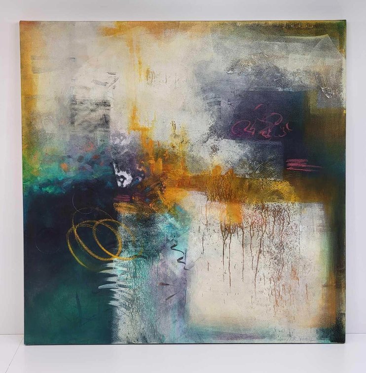 Linnea Hoch Ratcliff "All Flights Cancelled" Original Abstract