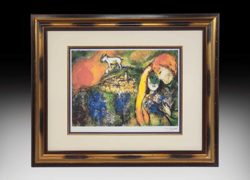 Marc Chagall "Les Amoureux de Vence" Lithograph
