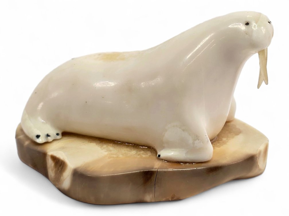 Ivory Walrus Figurine