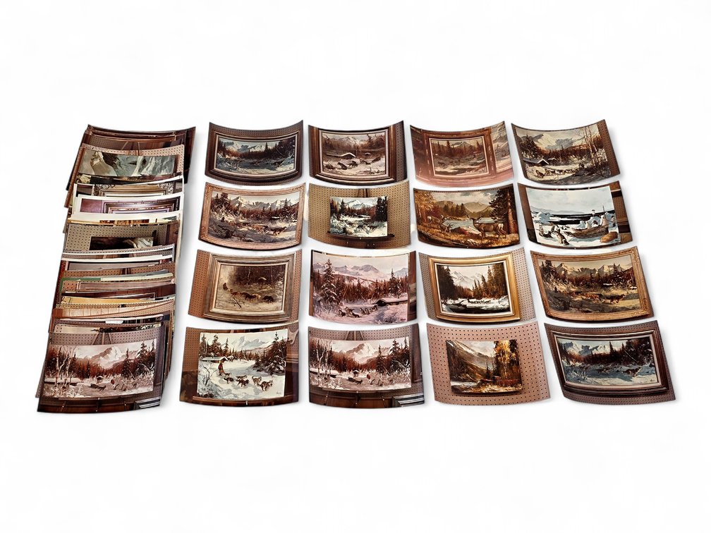 Large Group of Harvey & Ellen Henne Goodale Estate Color Photographs of Finished Paintings