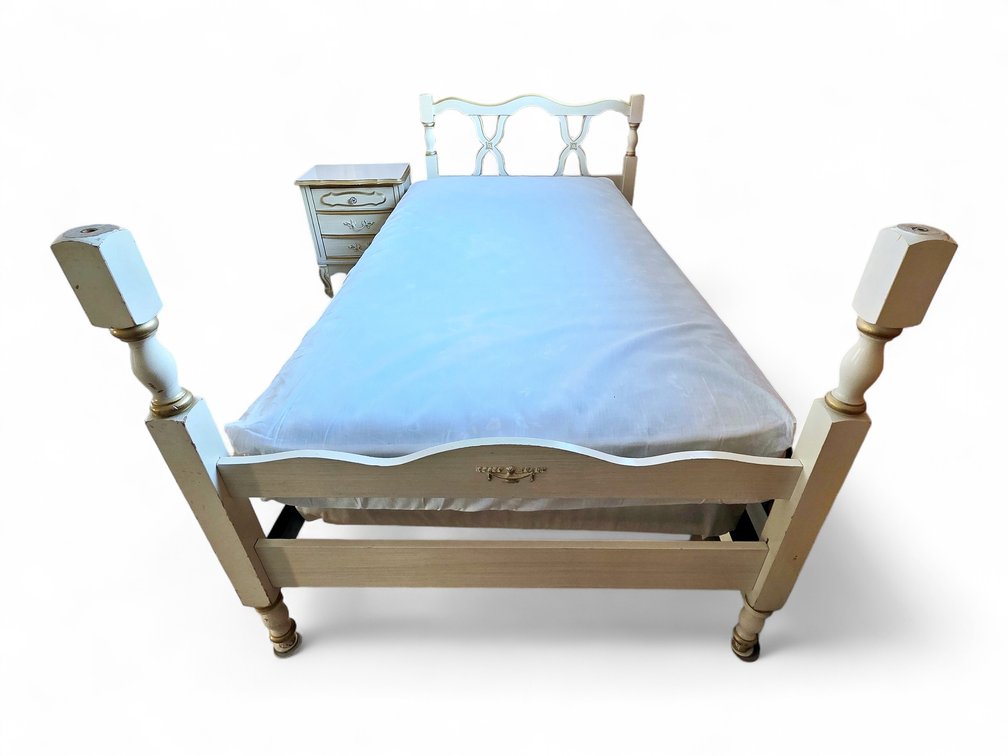French Provincial Bed, Desk w/Hutch & Chair, Vanity, & Nightstand