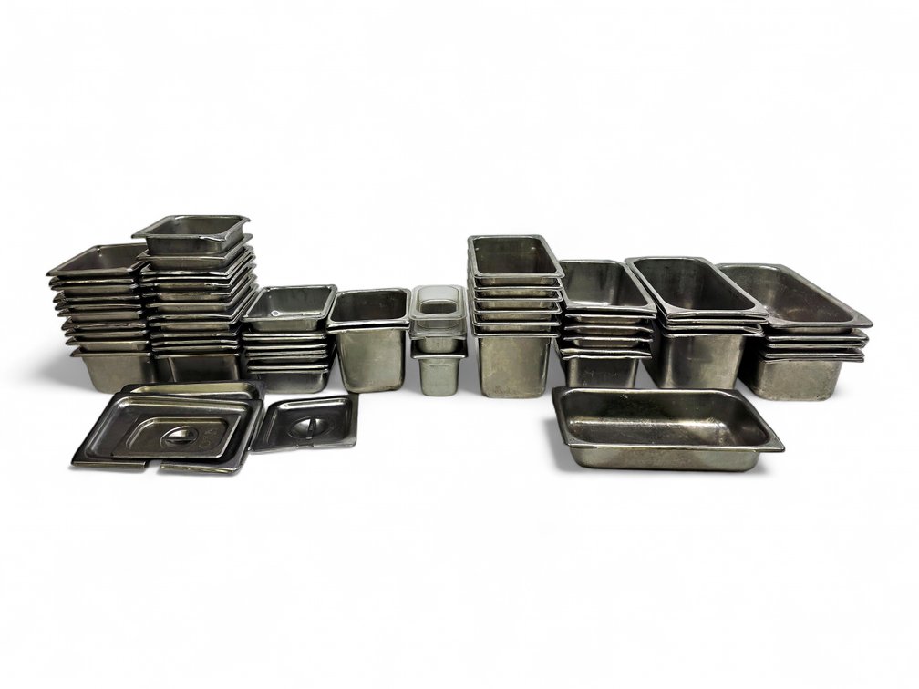 59x Steam Table Pans & 4x Lids - Crestware, Vollrath & More