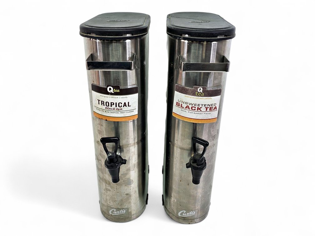 2x Wilbur Curtis TCN Stainless Beverage Dispensers