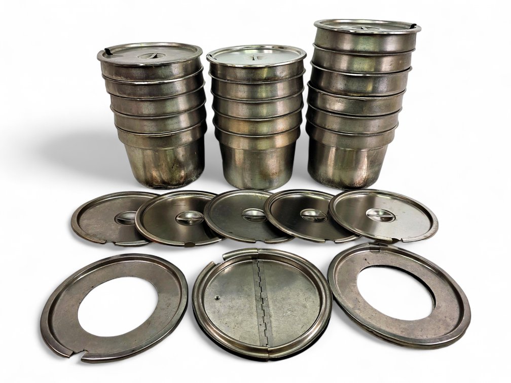 16x 3.8-Gal Inset Pots, 8x Vollrath Stainless Steel Slotted Covers & More