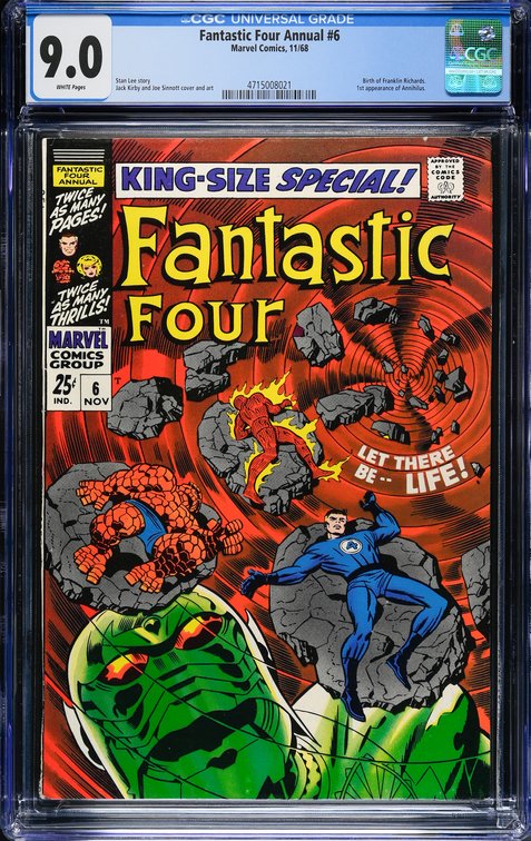 Fantastic Four Annual #6 - CGC 9.0
