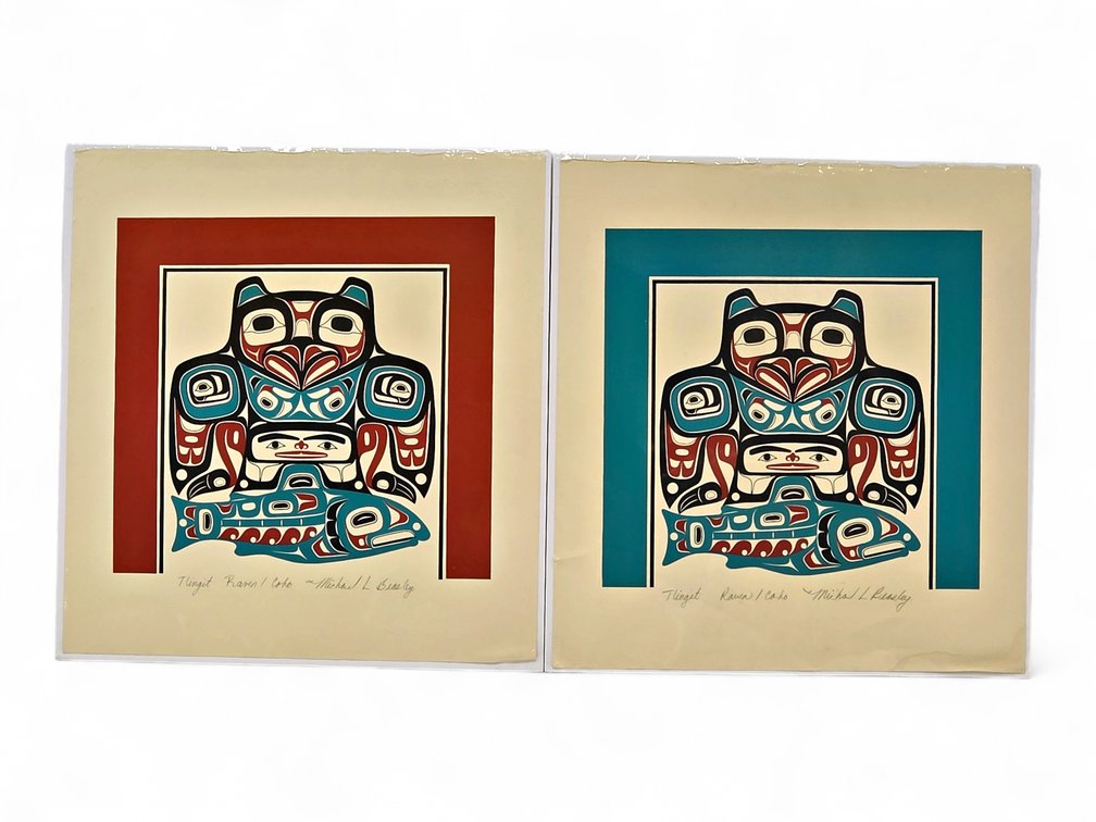 Michael L. Beasley "Tlingit Raven/Coho" Prints