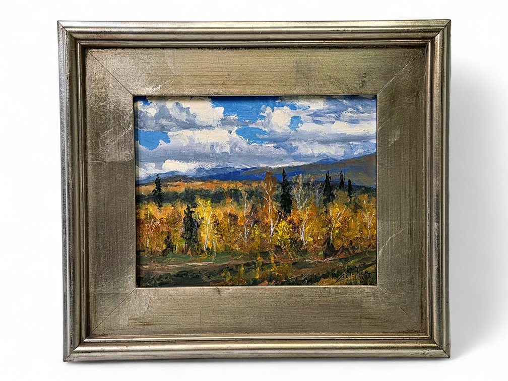 James Belcher "Talkeetnas in Fall" Oil Painting