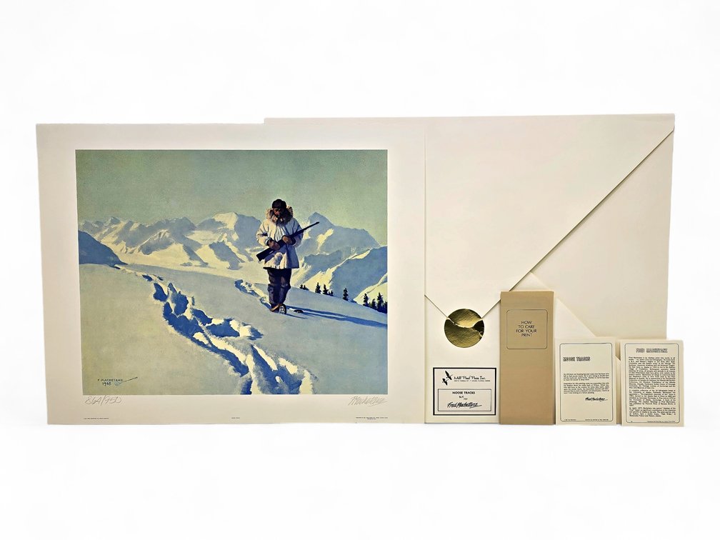 Fred Machetanz "Moose Tracks" Print