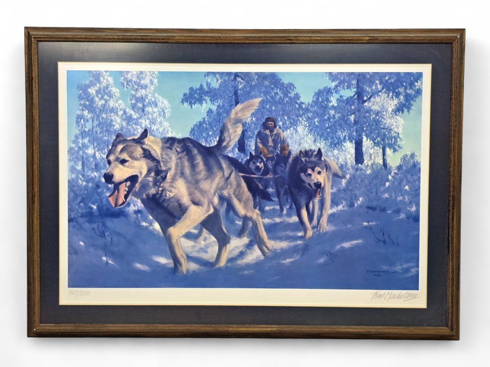 Fred Machetanz "Into the Home Stretch" Print