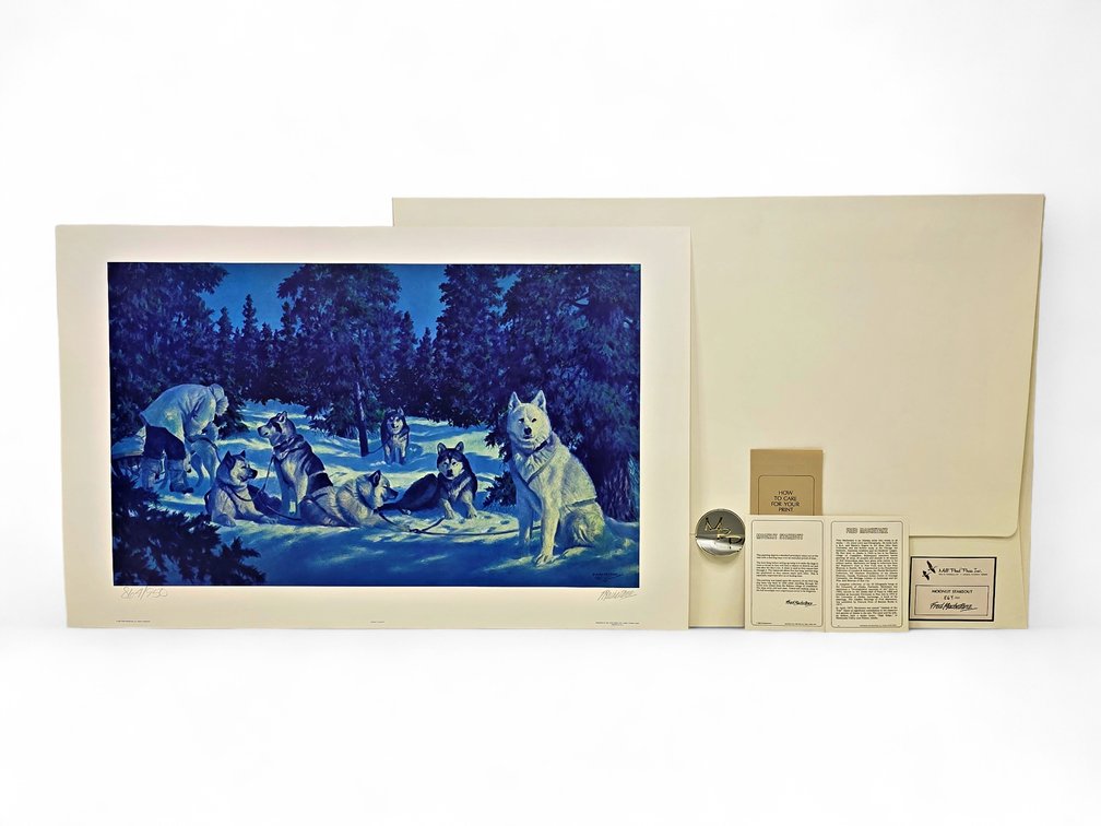 Fred Machetanz "Moonlit Stakeout" Print